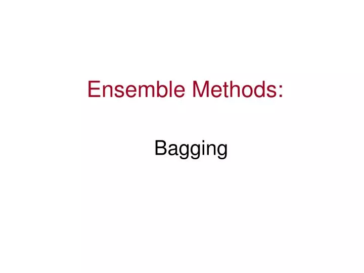 ensemble methods