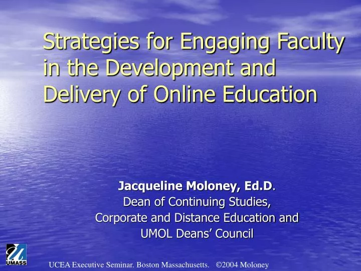 strategies for engaging faculty in the development and delivery of online education
