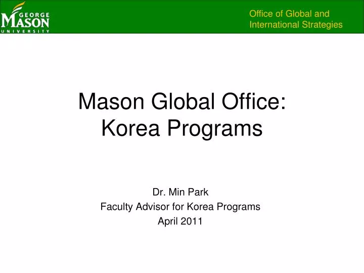 mason global office korea programs
