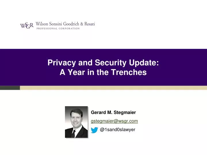privacy and security update a year in the trenches