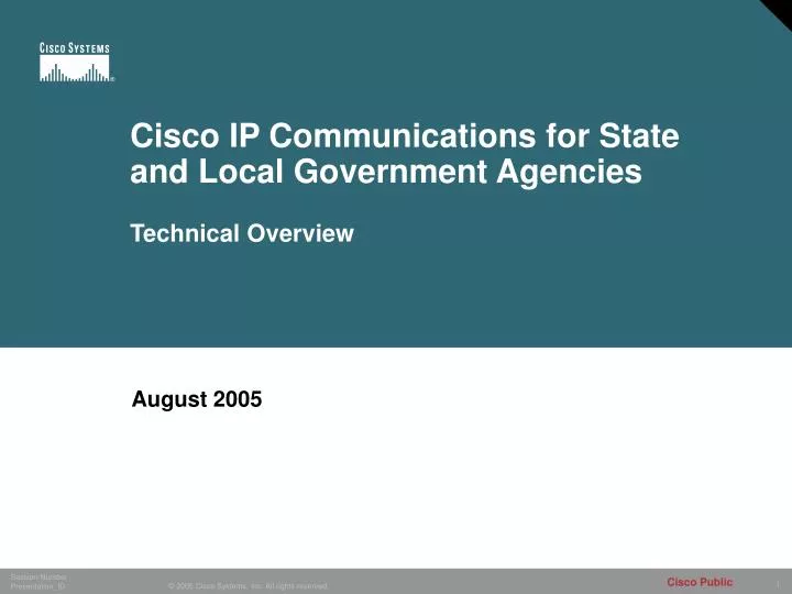 cisco ip communications for state and local government agencies technical overview