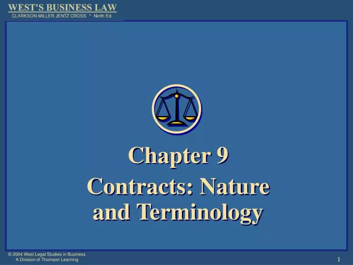 chapter 9 contracts nature and terminology