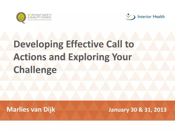 developing effective call to actions and exploring your challenge