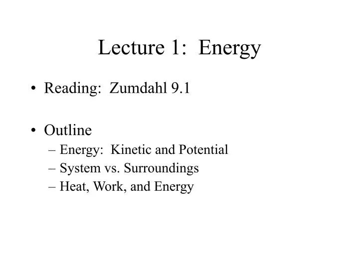 lecture 1 energy