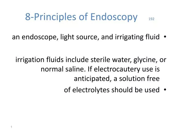192 8 principles of endoscopy