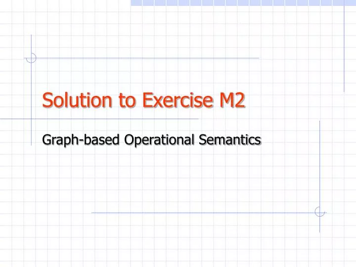 solution to exercise m2