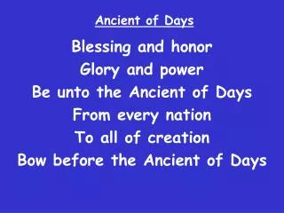 ancient of days