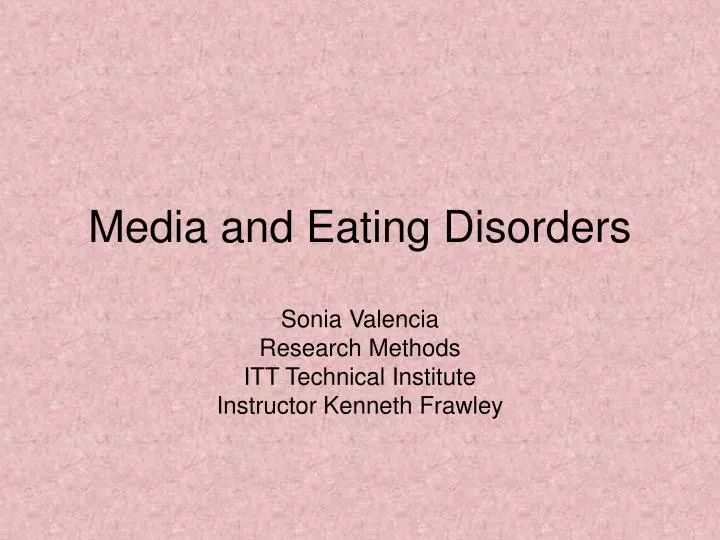 media and eating disorders