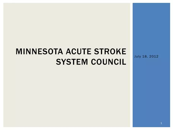 minnesota acute stroke system council