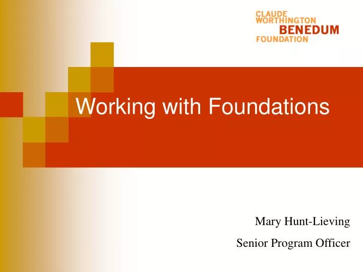 working with foundations