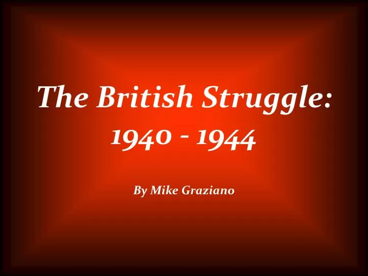 the british struggle 1940 1944