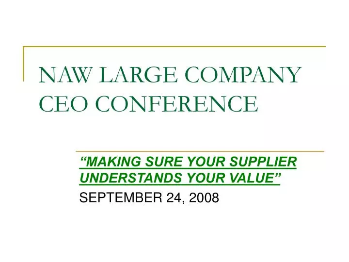 naw large company ceo conference