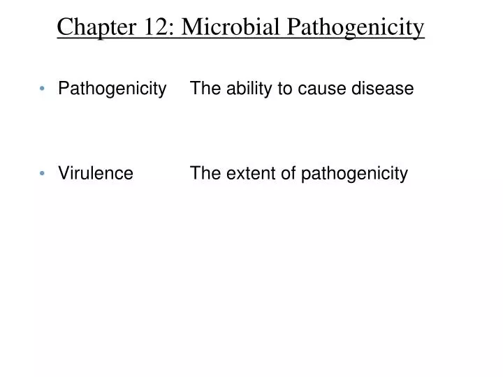 chapter 12 microbial pathogenicity