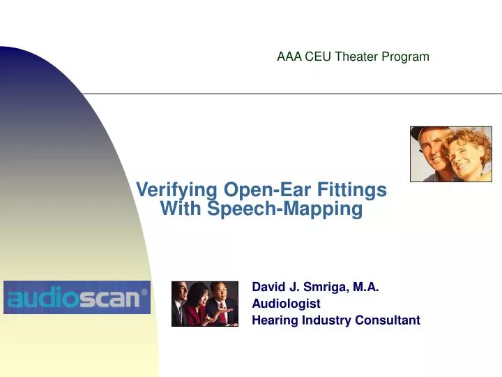 verifying open ear fittings with speech mapping