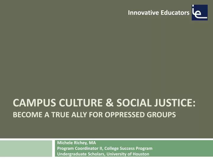 campus culture social justice become a true ally for oppressed groups