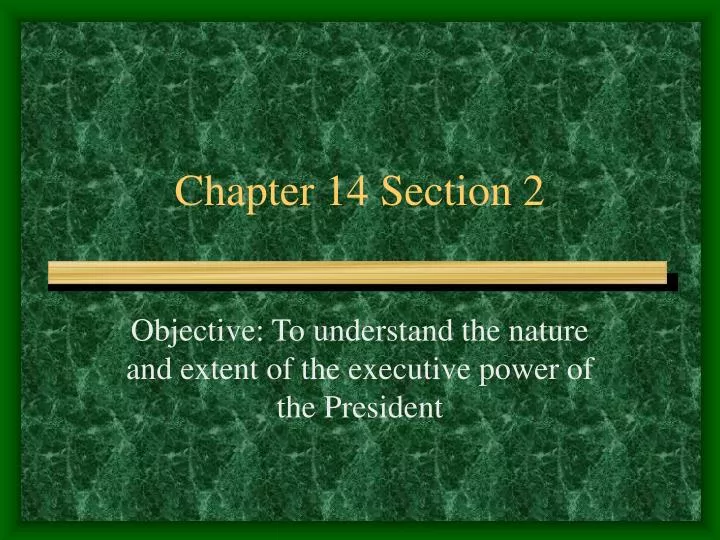 chapter 14 section 2