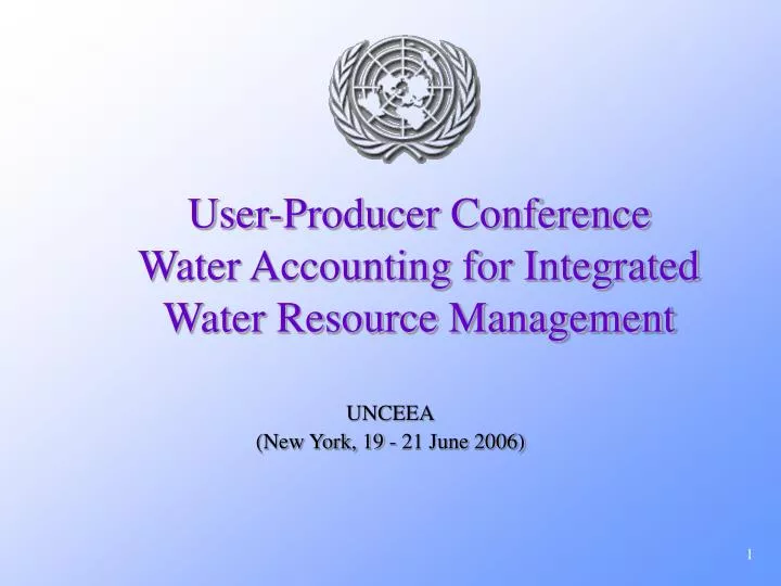 user producer conference water accounting for integrated water resource management