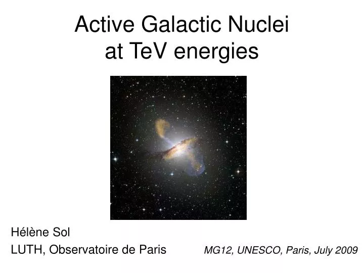 active galactic nuclei at tev energies