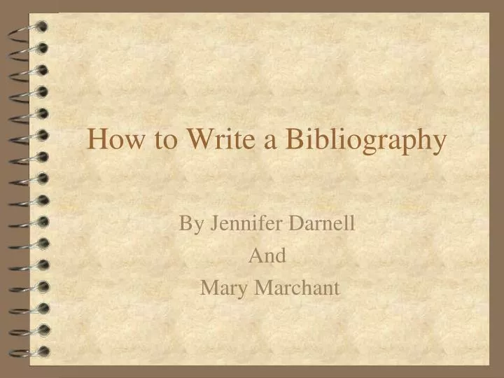 how to write a bibliography