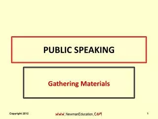 PUBLIC SPEAKING