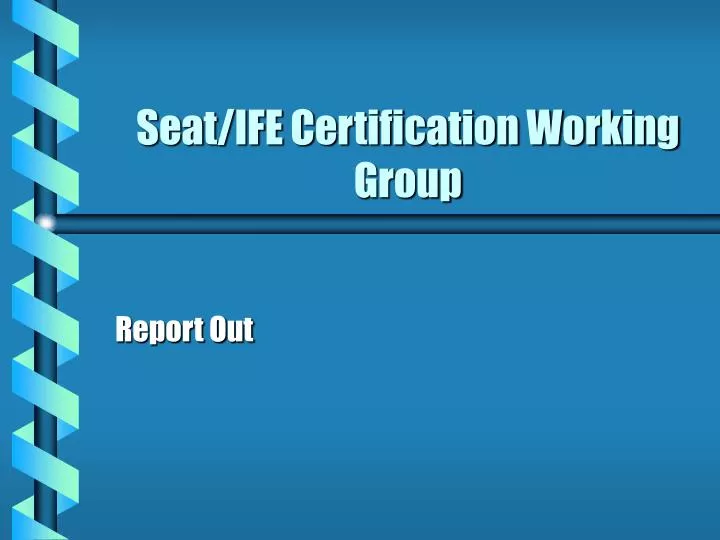 seat ife certification working group