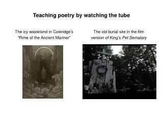 Teaching poetry by watching the tube
