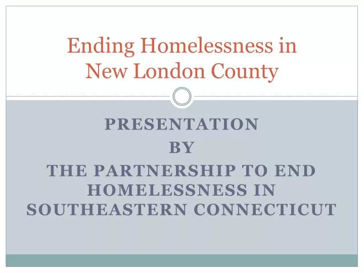 ending homelessness in new london county