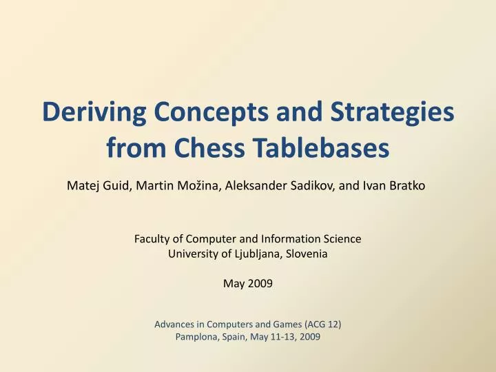deriving concepts and strategies from chess tablebases