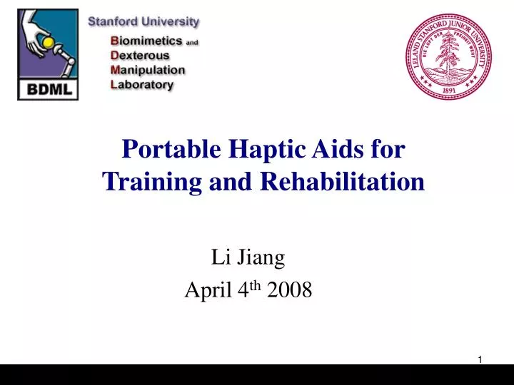 portable haptic aids for training and rehabilitation