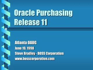 Oracle Purchasing Release 11
