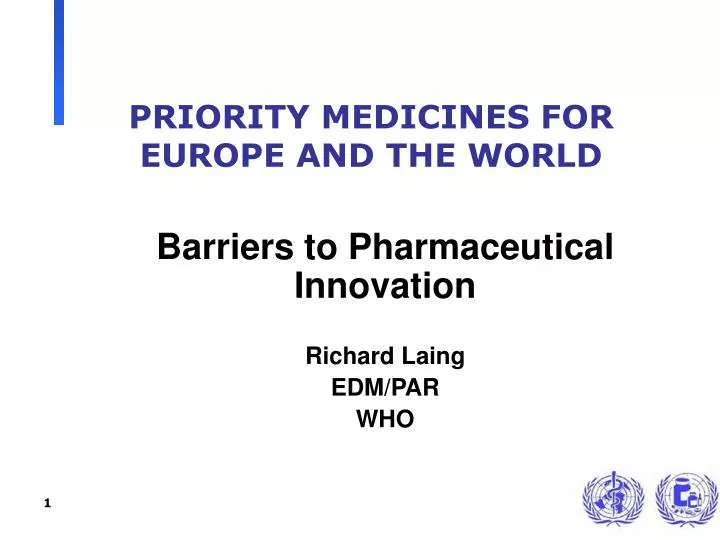priority medicines for europe and the world