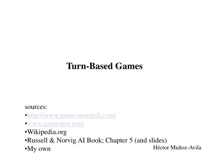 turn based games