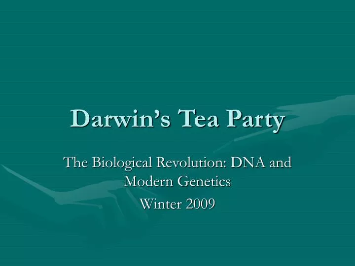 darwin s tea party