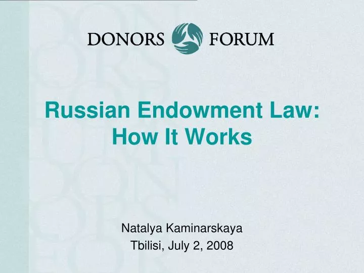 russian endowment law how it works