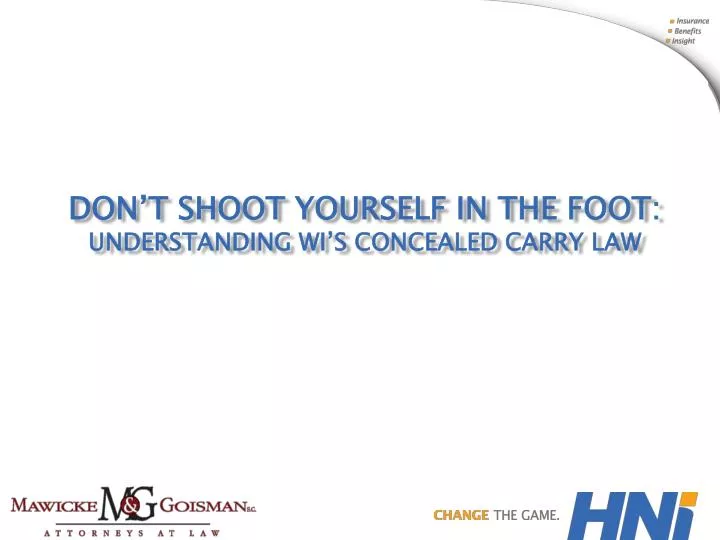 don t shoot yourself in the foot understanding wi s concealed carry law