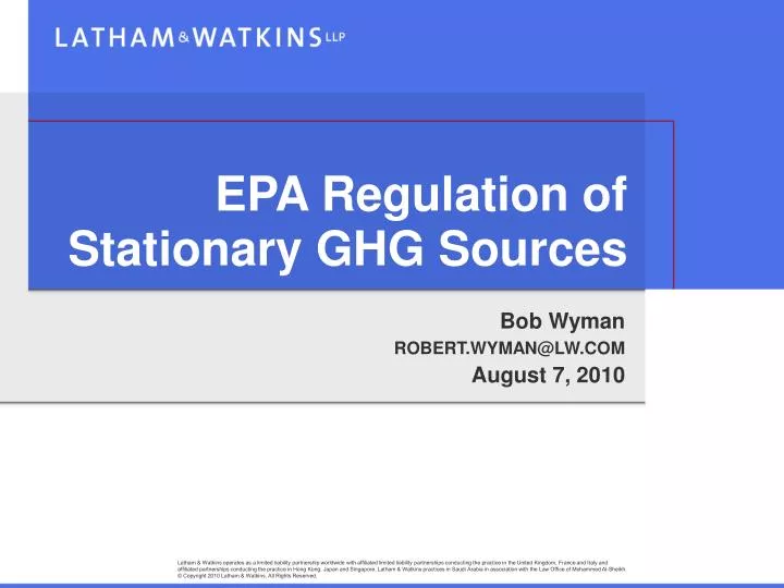 epa regulation of stationary ghg sources