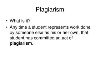 Plagiarism