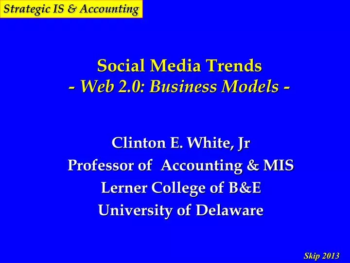 social media trends web 2 0 business models
