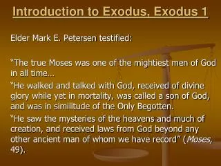 Introduction to Exodus, Exodus 1