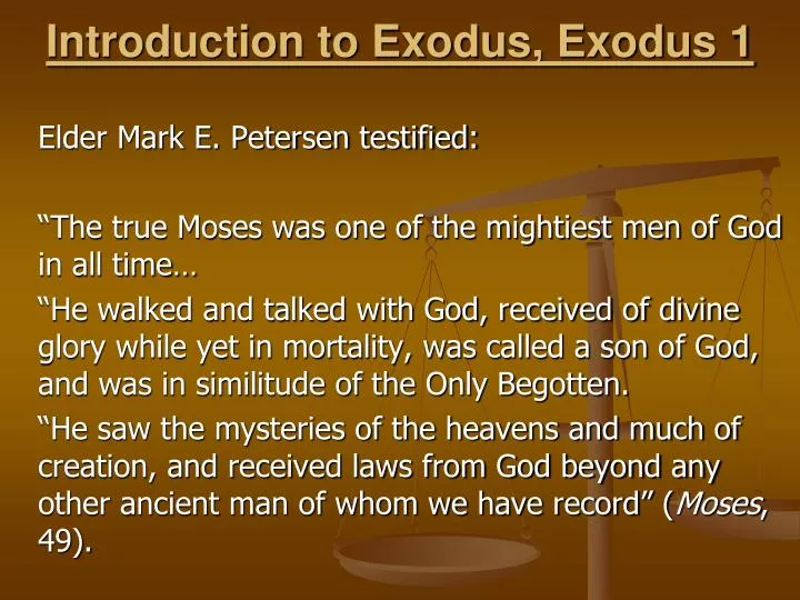 introduction to exodus exodus 1