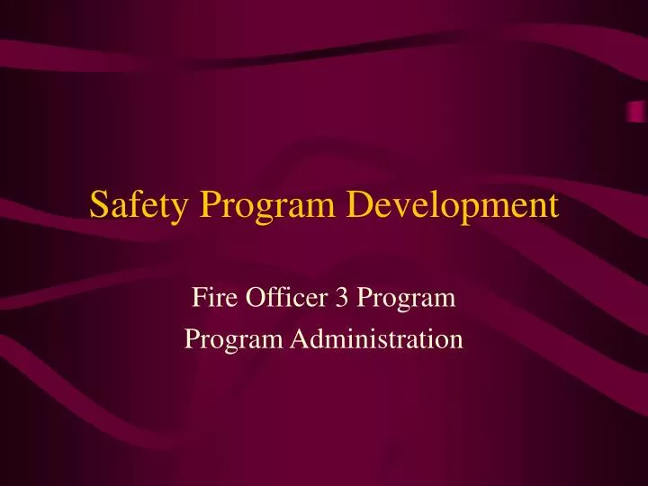 safety program development