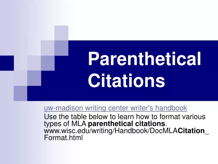 parenthetical citations