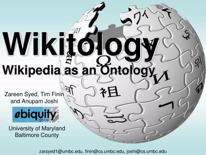 wikitology wikipedia as an ontology