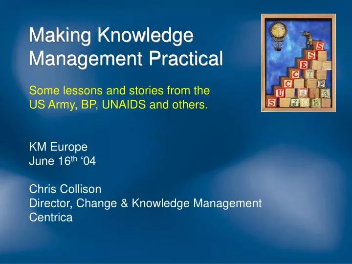 making knowledge management practical