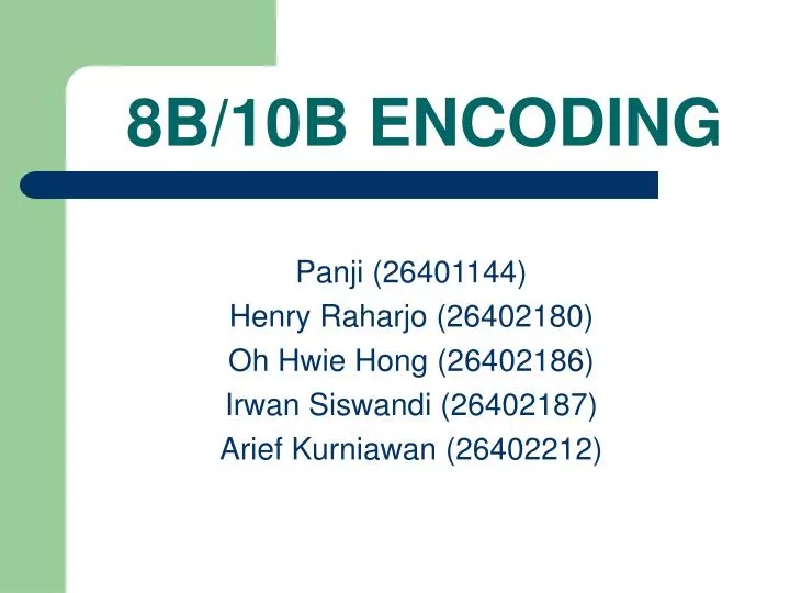 8b 10b encoding