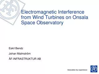 Electromagnetic Interference from Wind Turbines on Onsala Space Observatory