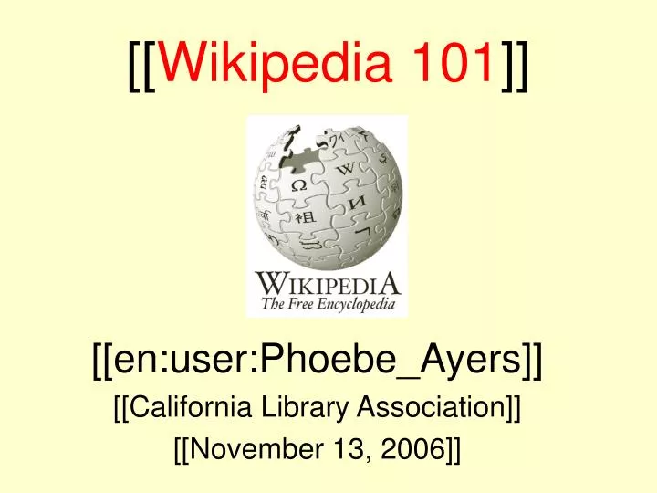 wikipedia 101
