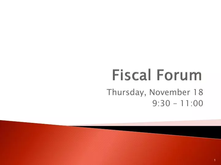 fiscal forum