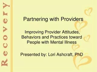 partnering with providers
