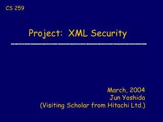 Project: XML Security